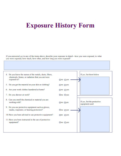 Exposure History Form