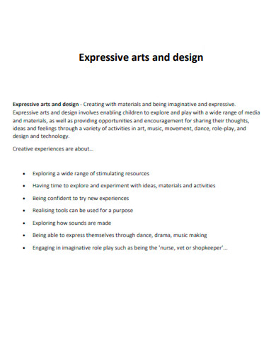 Expressive arts and design