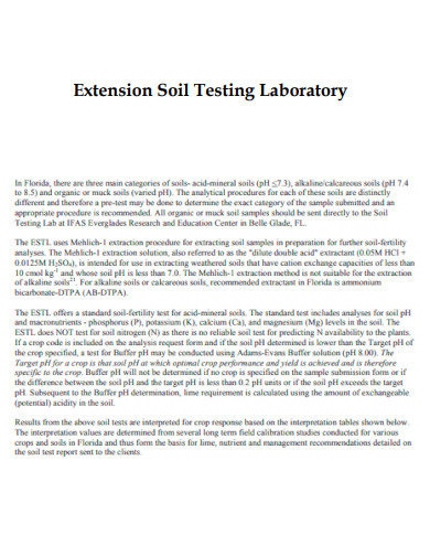 Extension Soil Testing Laboratory