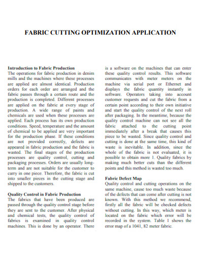 Fabric Cutting Optimization Application