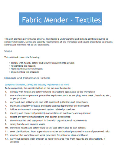 Fabric Mender Textiles