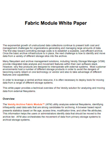 Fabric Module White Paper