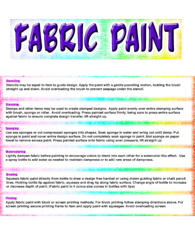 Fabric Paint