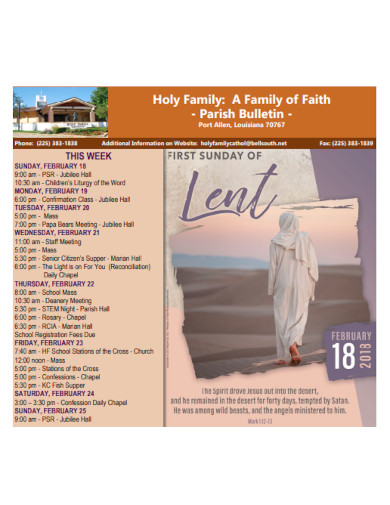 Faith Church Bulletin