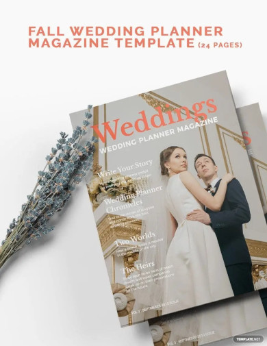 Fall Wedding Planner Magazine Template