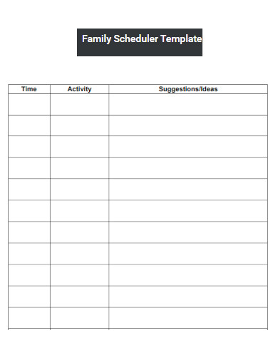 Family Scheduler Template