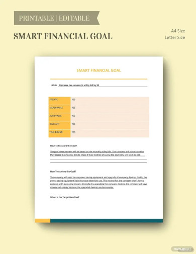 Financial Goals Template