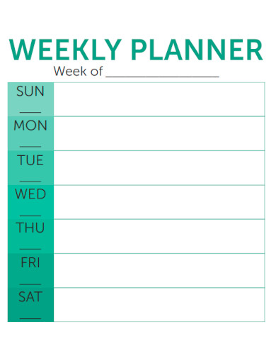 Formal Weekly Planner