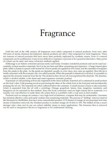 Fragrance in PDF