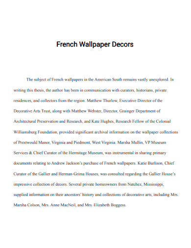 French Wallpaper Decors
