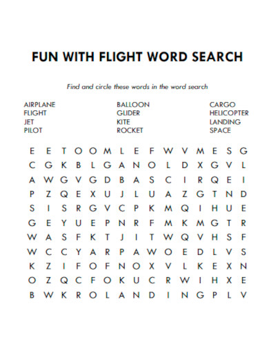 Fun with Flight Word Search