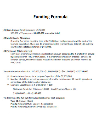 Funding Formula
