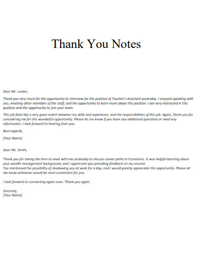 General Thank You Notes