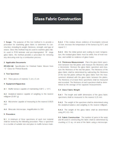 Glass Fabric Construction