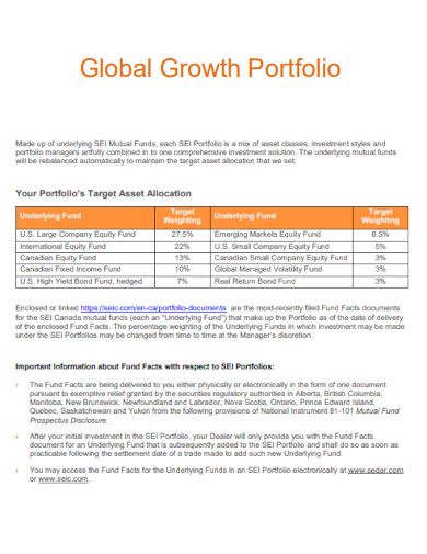 Global Growth Portfolio