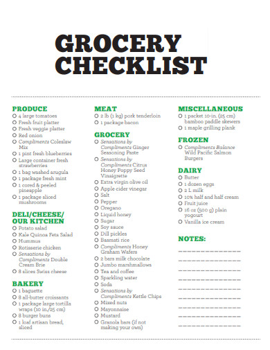 Grocery Checklist