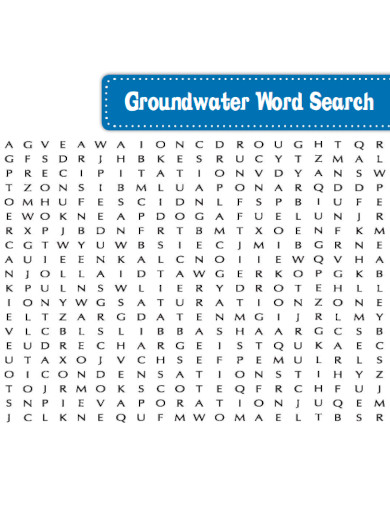Ground Water Word Search