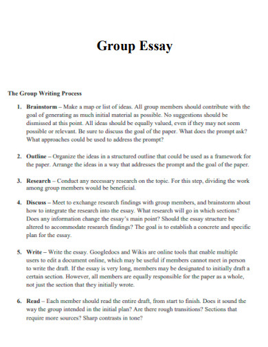 Group Essay