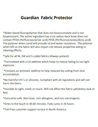 Guardian Fabric Protector