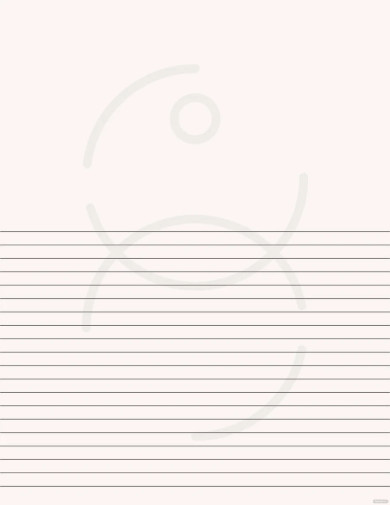 Half Lined Notebook Paper Template