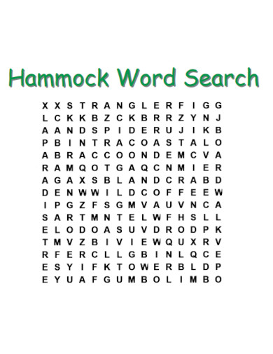 Hammock Word Search