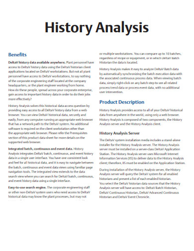 History Analysis