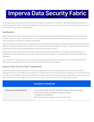 Imperva Data Security Fabric