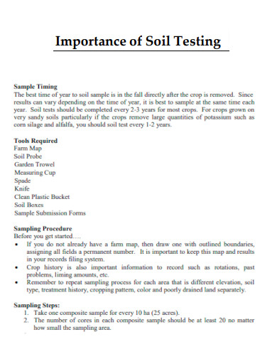 Importance of Soil Testing