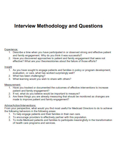 Interview Methodology and Questions