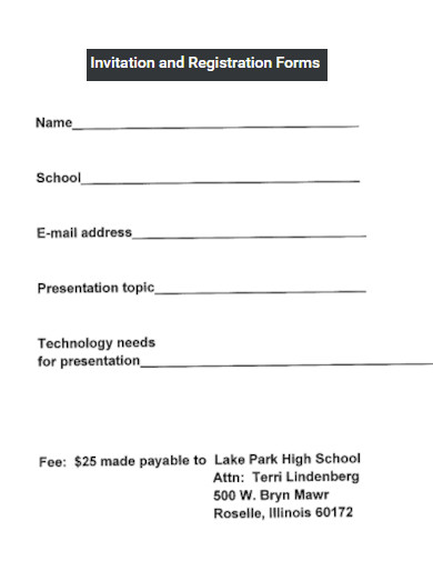 Invitation and Registration Form