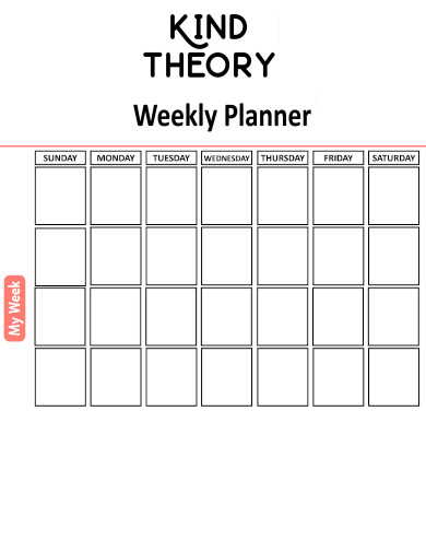 Kind Theory Weekly Planner