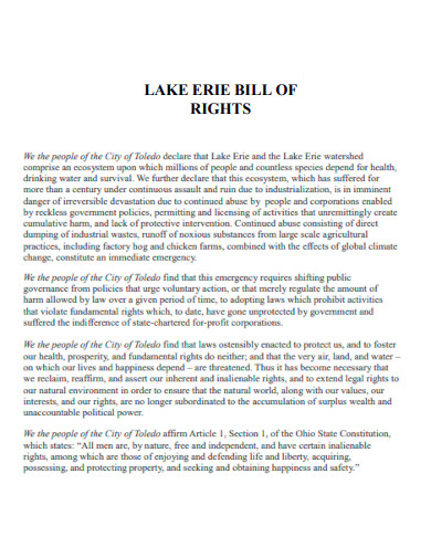 Lake Erie Bill of Rights