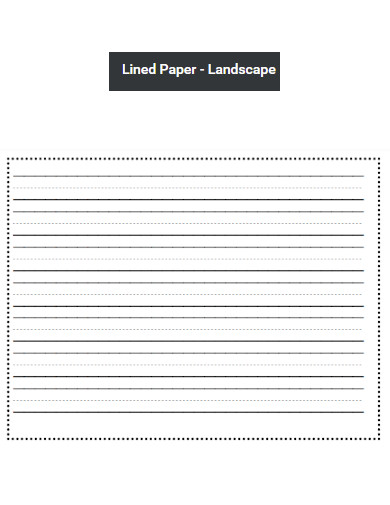 Landscape lined paper