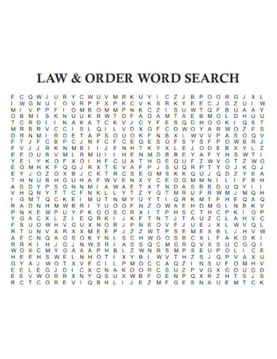 Law and Order Word Search