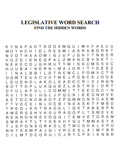 Legislative Word Search