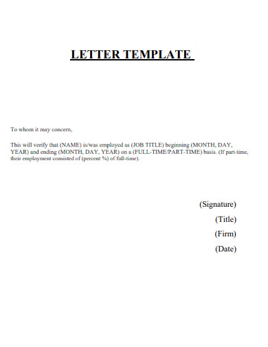 Letter Template
