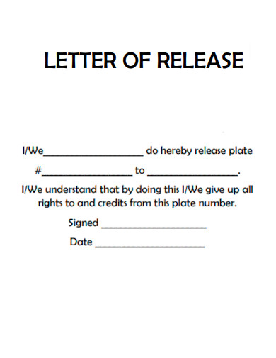 Letter of Release