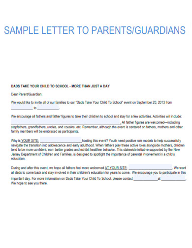 Letter to Parents and Guardians