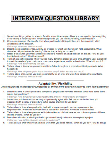 Library Interview Questions