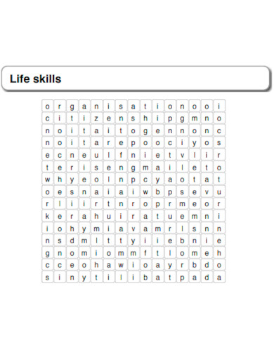 Life skills Word Search