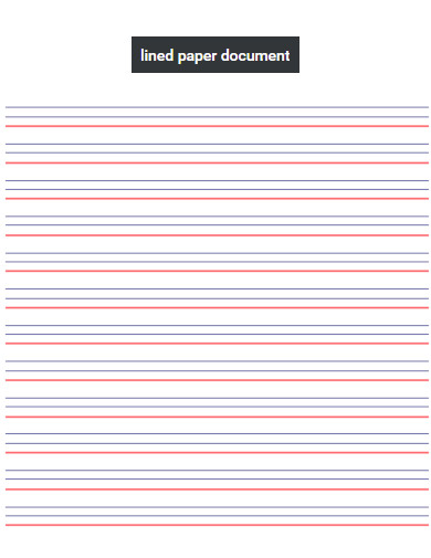 Lined Paper Document