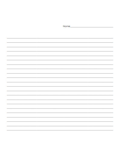 Lined Paper Example