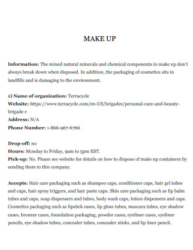 Makeup in PDF