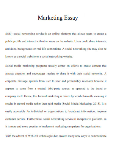 Marketing Essay