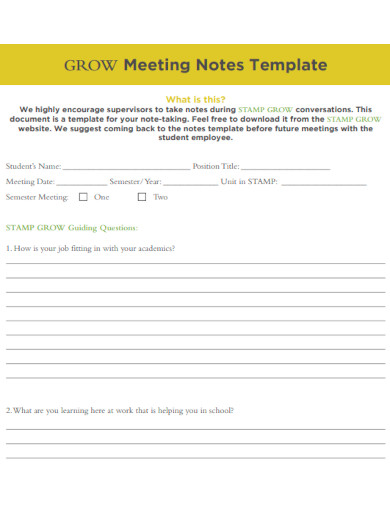 Meeting Notes in PDF