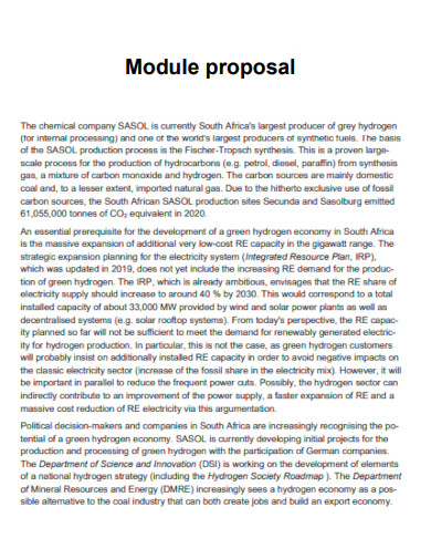 Module Proposal