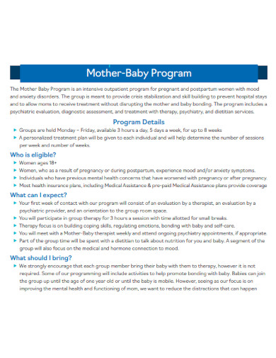 Mother Baby Program
