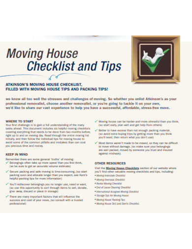Moving House Checklist and Tips