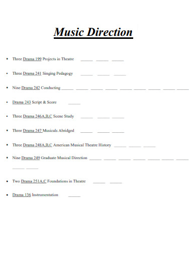 Music Direction
