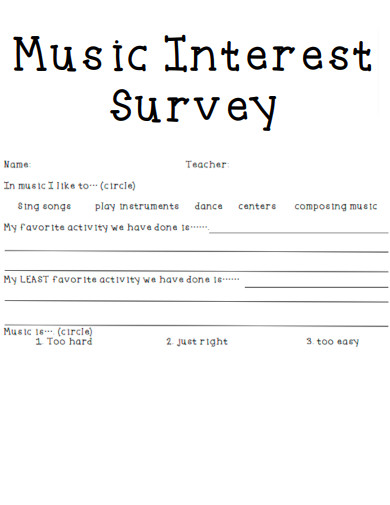 Music Interest Survey